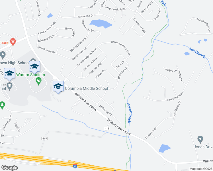 map of restaurants, bars, coffee shops, grocery stores, and more near 701 Keyes Drive in Grovetown