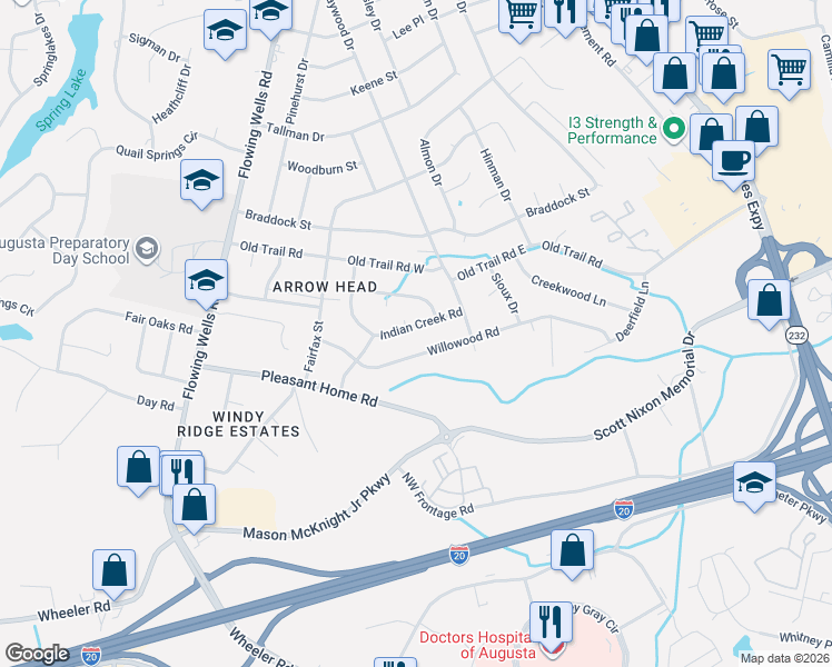 map of restaurants, bars, coffee shops, grocery stores, and more near 3961 Willowood Road in Martinez