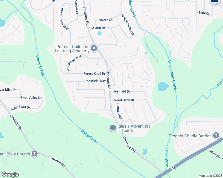 map of restaurants, bars, coffee shops, grocery stores, and more near 9500 Thomas Downs Lane in Jonesboro