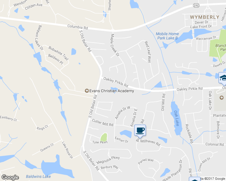 map of restaurants, bars, coffee shops, grocery stores, and more near 4698 Oakley Pirkle Road in Martinez