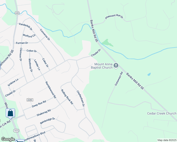 map of restaurants, bars, coffee shops, grocery stores, and more near 16 Shrewsbury Lane in Aiken