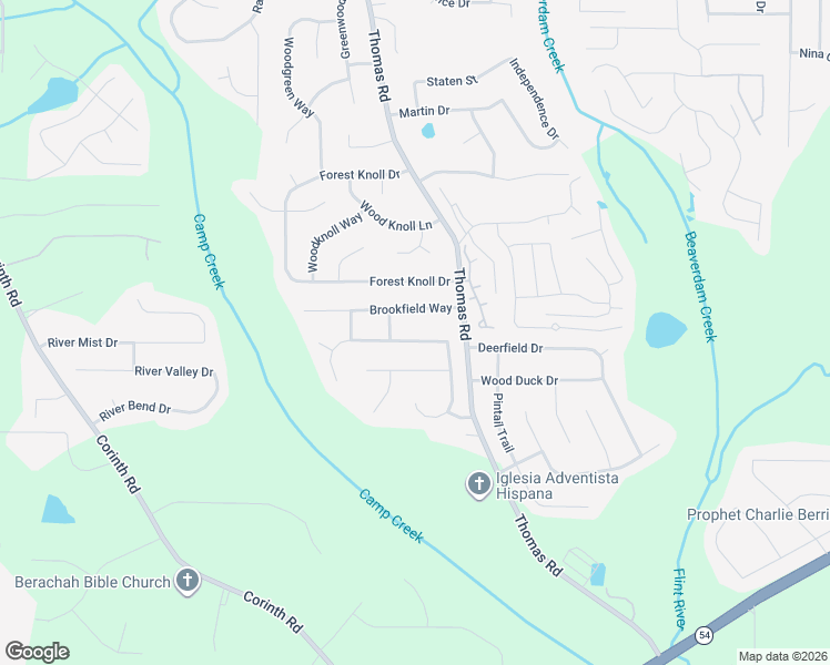 map of restaurants, bars, coffee shops, grocery stores, and more near 421 Camp Hill Lane in Jonesboro