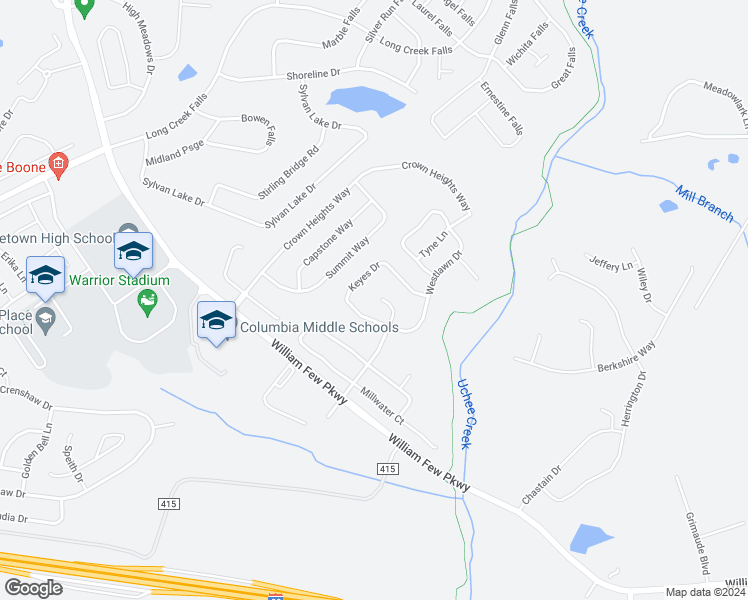 map of restaurants, bars, coffee shops, grocery stores, and more near 4913 Ashbrooke Way in Grovetown