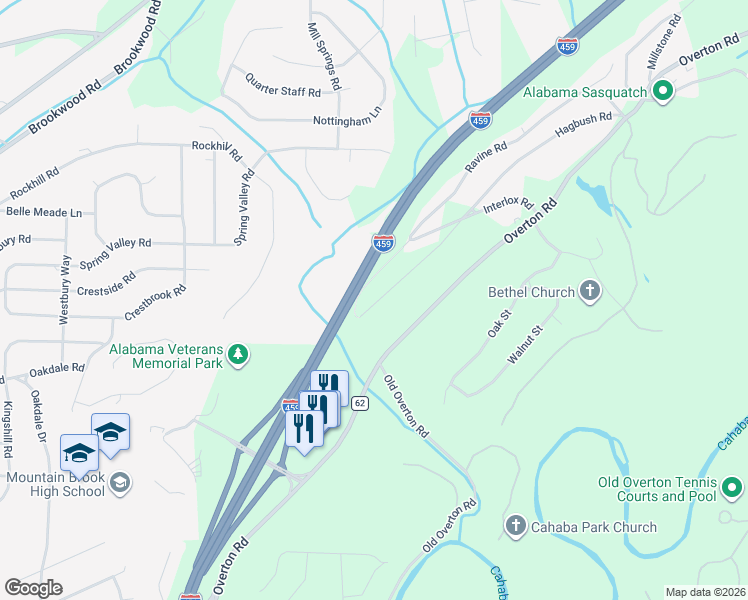 map of restaurants, bars, coffee shops, grocery stores, and more near 777 Hagbush Road in Irondale