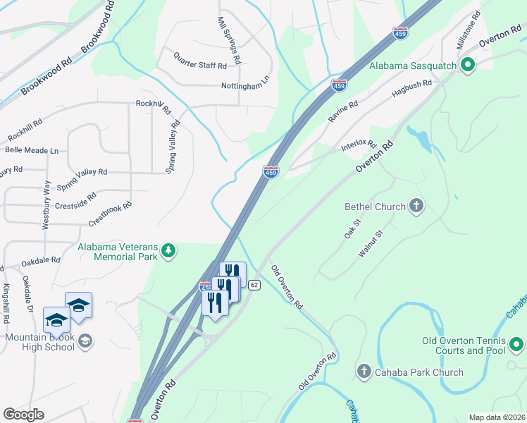 map of restaurants, bars, coffee shops, grocery stores, and more near 777 Hagbush Road in Irondale