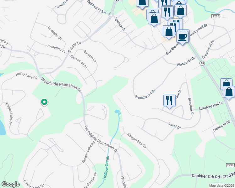map of restaurants, bars, coffee shops, grocery stores, and more near 151 Spring Stone Court in Aiken