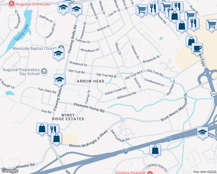 map of restaurants, bars, coffee shops, grocery stores, and more near 4052 Raintree Court in Martinez