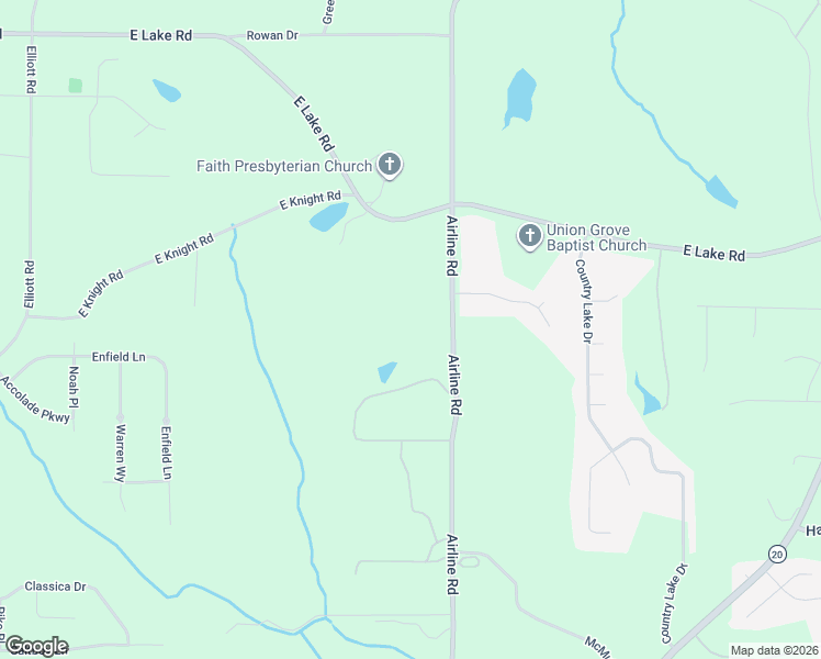 map of restaurants, bars, coffee shops, grocery stores, and more near 2027 Airline Rd in McDonough