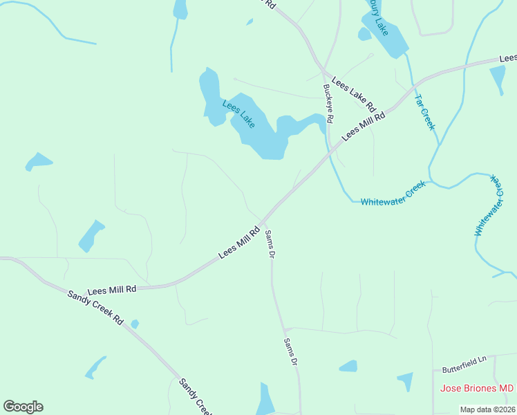 map of restaurants, bars, coffee shops, grocery stores, and more near 105 Lees Overlook in Fayetteville