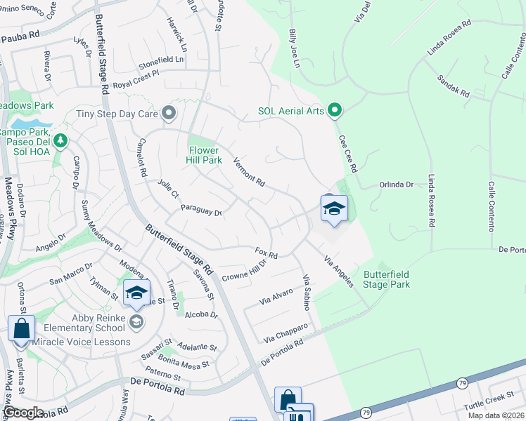 map of restaurants, bars, coffee shops, grocery stores, and more near 33351 Nicholas Common in Temecula