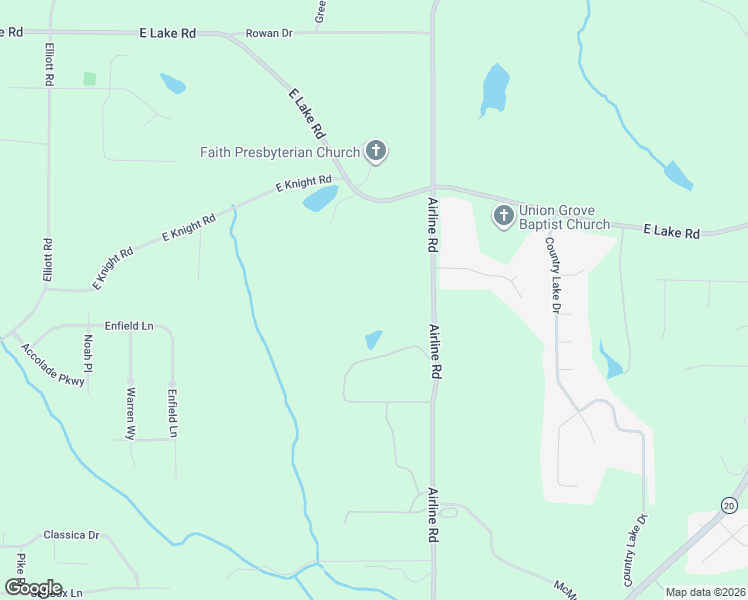 map of restaurants, bars, coffee shops, grocery stores, and more near 2027 Airline Road in McDonough