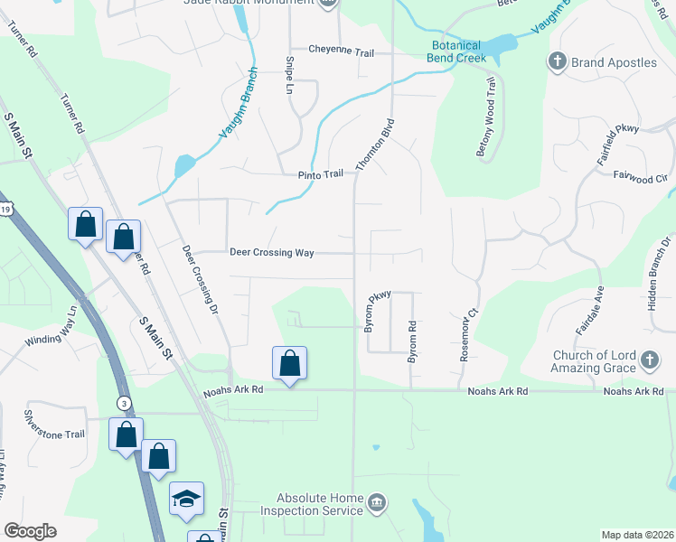 map of restaurants, bars, coffee shops, grocery stores, and more near 1806 Deer Crossing Circle in Jonesboro