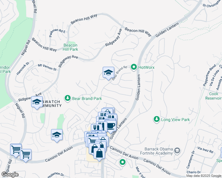 map of restaurants, bars, coffee shops, grocery stores, and more near 9 Newcastle Lane in Laguna Niguel