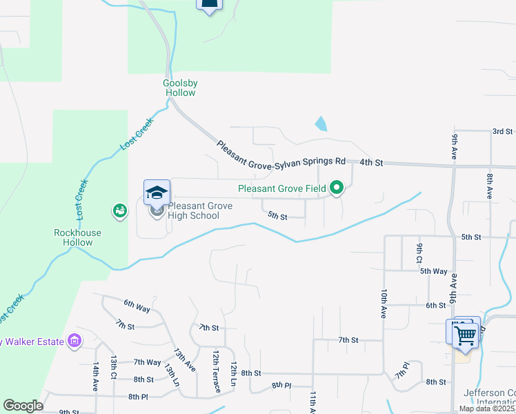 map of restaurants, bars, coffee shops, grocery stores, and more near 1137 5th Street in Pleasant Grove