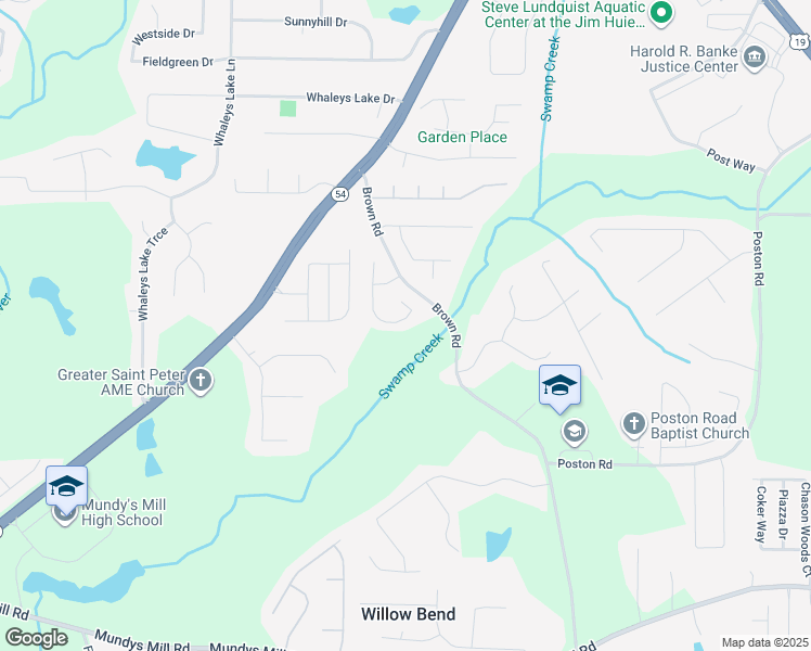 map of restaurants, bars, coffee shops, grocery stores, and more near 9429 Flowering Trail in Jonesboro