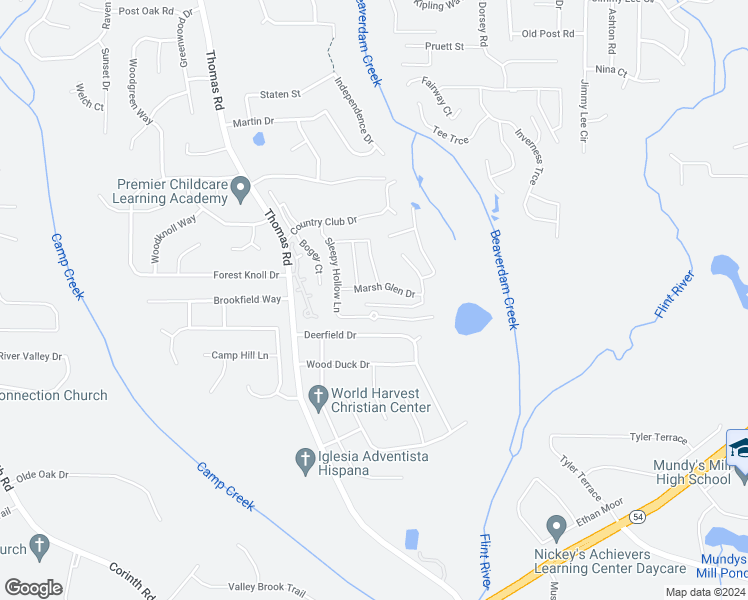 map of restaurants, bars, coffee shops, grocery stores, and more near 9563 Fairway Turn in Jonesboro