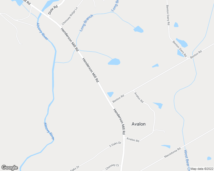 map of restaurants, bars, coffee shops, grocery stores, and more near 1607 Henderson Mill Road in Covington