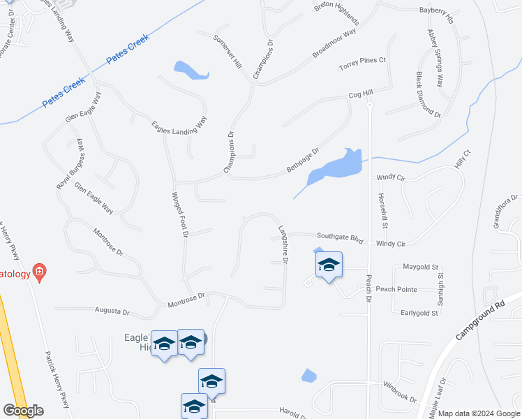 map of restaurants, bars, coffee shops, grocery stores, and more near 344 Langshire Drive in McDonough