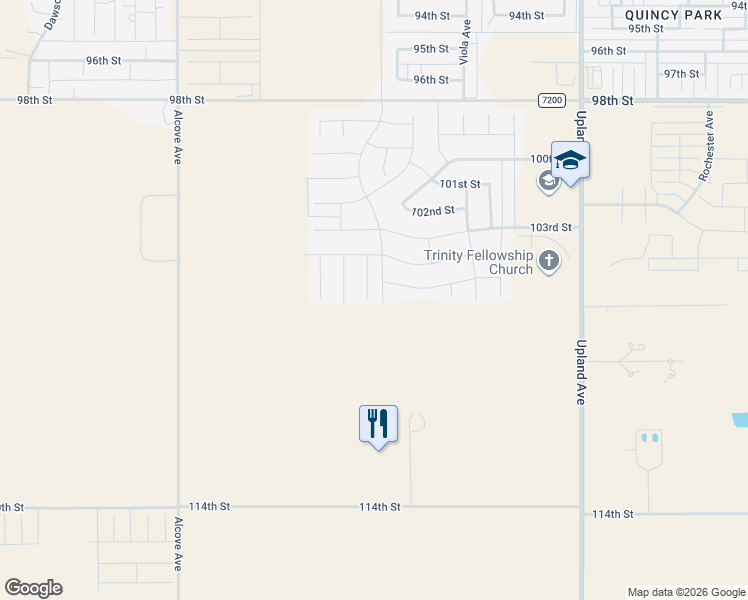 map of restaurants, bars, coffee shops, grocery stores, and more near Wausau Avenue in Lubbock