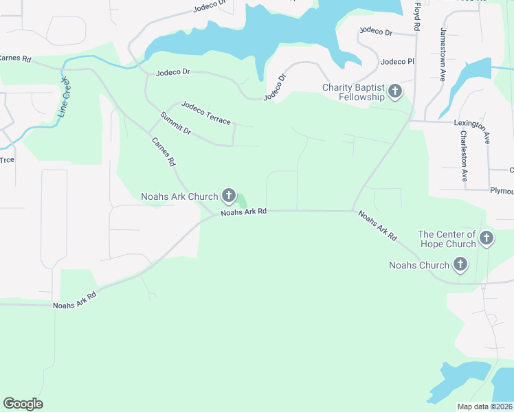 map of restaurants, bars, coffee shops, grocery stores, and more near 9385 Sweetbriar Circle in Jonesboro