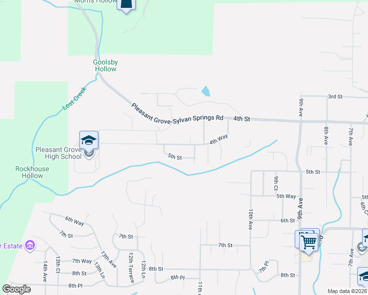 map of restaurants, bars, coffee shops, grocery stores, and more near 1113 4th Way in Pleasant Grove