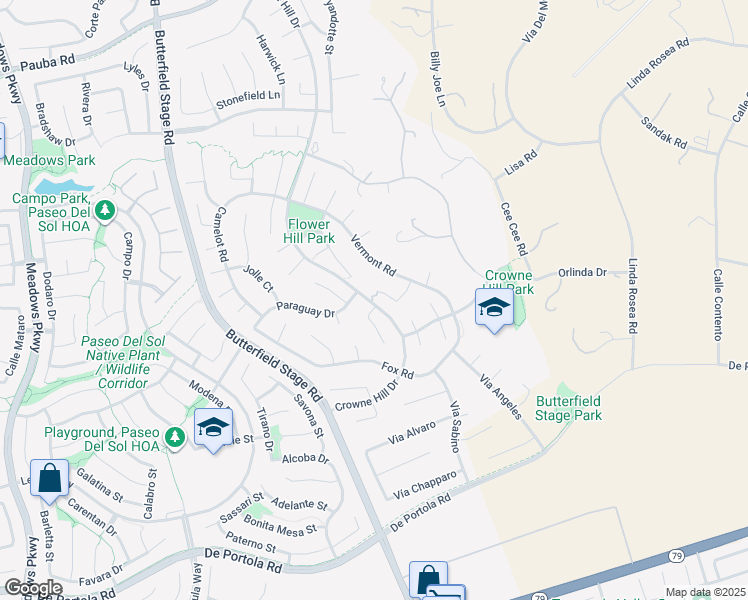 map of restaurants, bars, coffee shops, grocery stores, and more near 33451 Victoria Court in Temecula