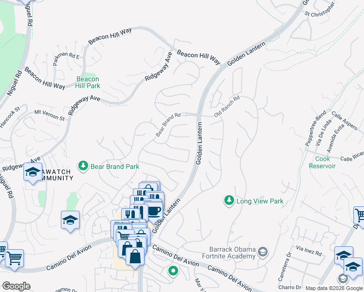 map of restaurants, bars, coffee shops, grocery stores, and more near 13 Gray Stone Way in Laguna Niguel