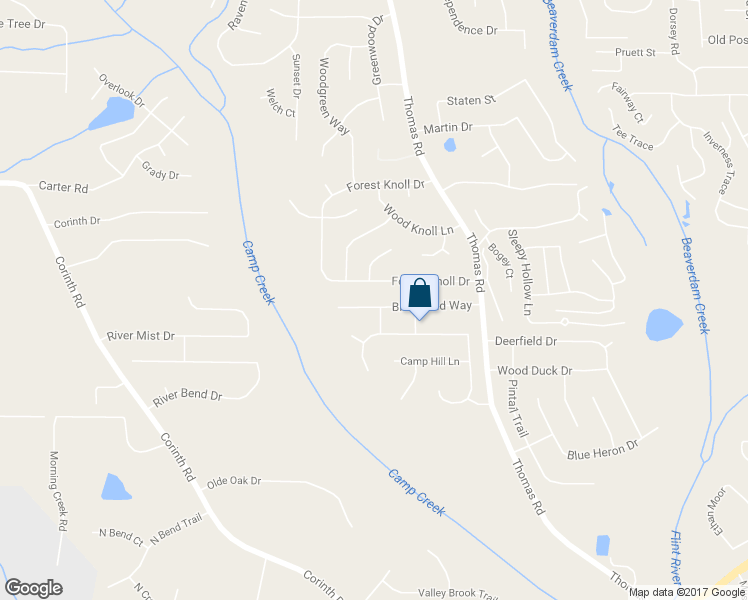 map of restaurants, bars, coffee shops, grocery stores, and more near 513 Brookfield Way in Jonesboro