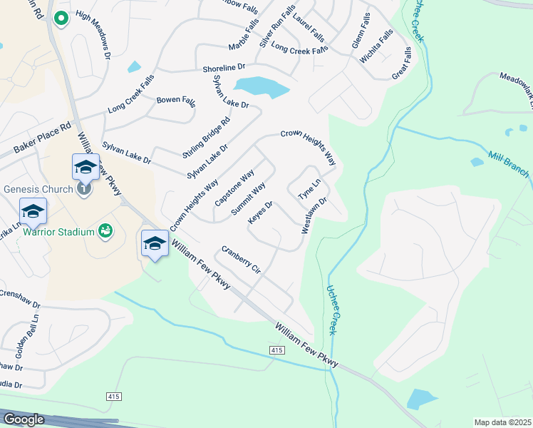 map of restaurants, bars, coffee shops, grocery stores, and more near 4918 Ashbrooke Way in Grovetown