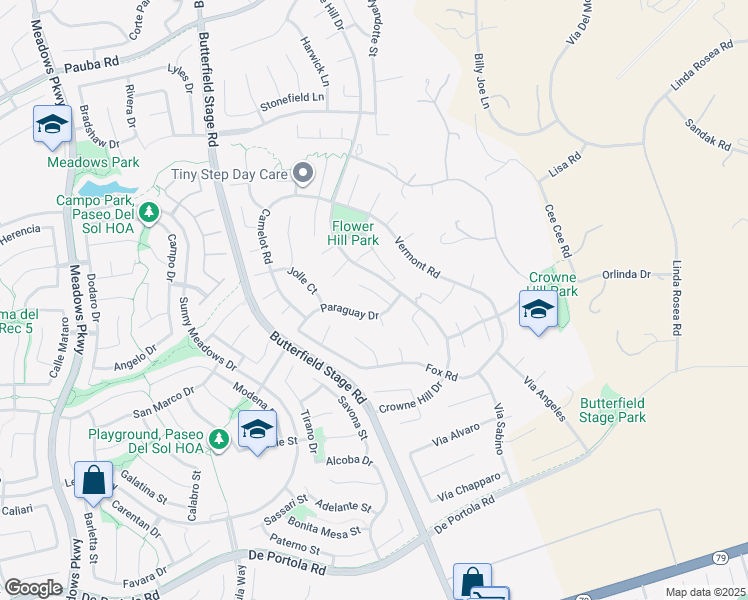 map of restaurants, bars, coffee shops, grocery stores, and more near 42957 Cinnamon Lane in Temecula