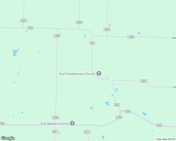 map of restaurants, bars, coffee shops, grocery stores, and more near 8298 Farm to Market Road 824 in Honey Grove