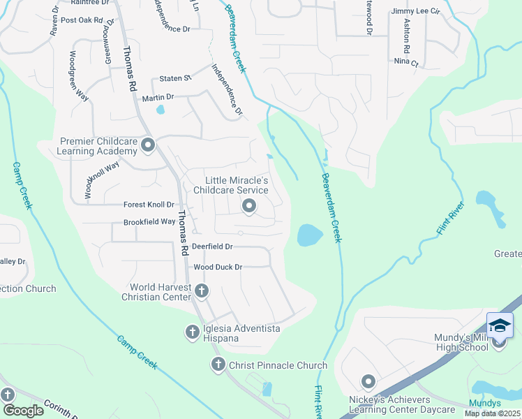 map of restaurants, bars, coffee shops, grocery stores, and more near 9537 Fairway Turn in Jonesboro
