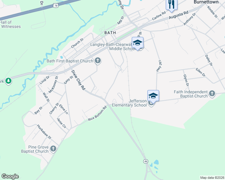 map of restaurants, bars, coffee shops, grocery stores, and more near 199 Minter Street in Warrenville
