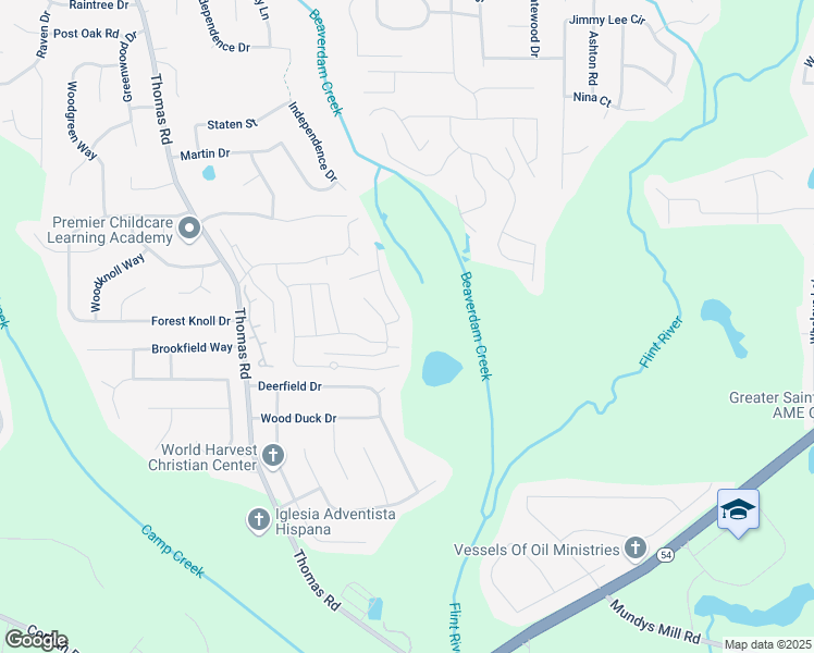map of restaurants, bars, coffee shops, grocery stores, and more near 226 Woodwind Way in Jonesboro