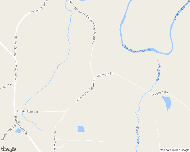 map of restaurants, bars, coffee shops, grocery stores, and more near 0 Old Word Road in Bowdon