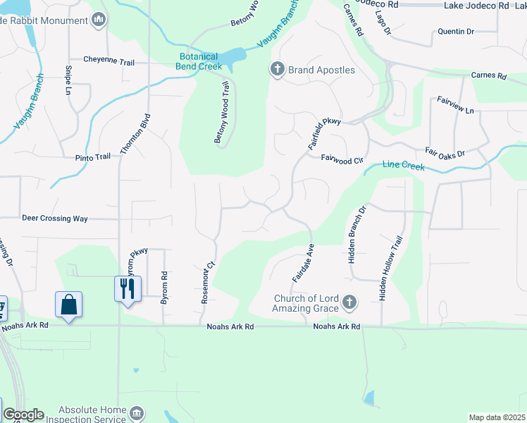 map of restaurants, bars, coffee shops, grocery stores, and more near 9361 Arbor Glen Court in Jonesboro