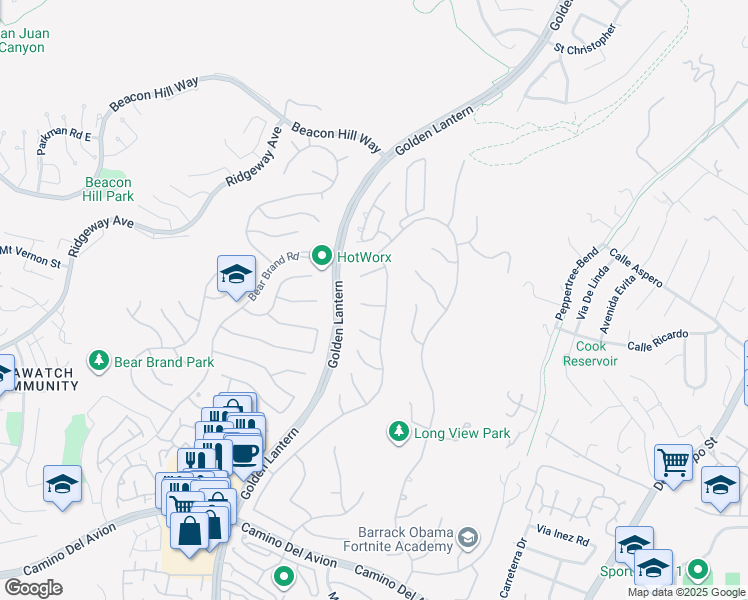 map of restaurants, bars, coffee shops, grocery stores, and more near 11 Whitecliff in Laguna Niguel