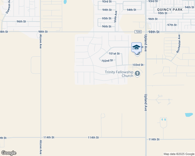 map of restaurants, bars, coffee shops, grocery stores, and more near 7448 104th Street in Lubbock