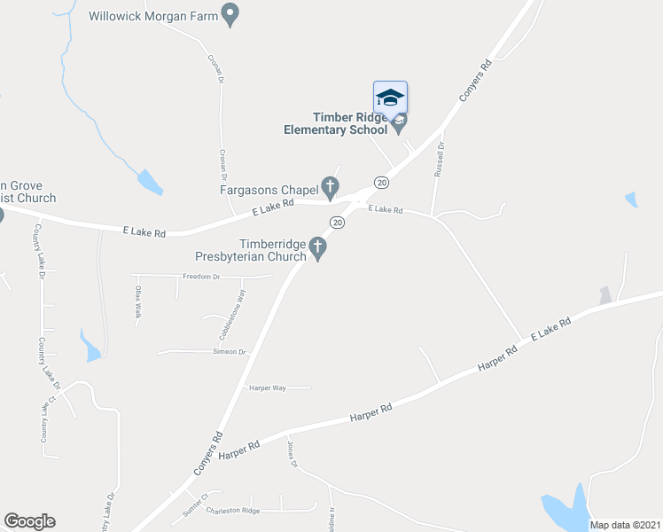 map of restaurants, bars, coffee shops, grocery stores, and more near 2704 Highway 20 in McDonough