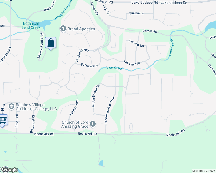 map of restaurants, bars, coffee shops, grocery stores, and more near 9328 Hidden Branch Drive in Jonesboro