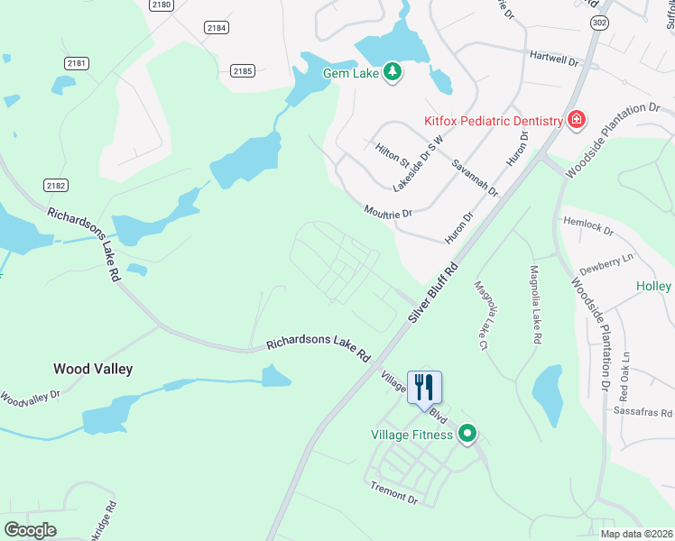 map of restaurants, bars, coffee shops, grocery stores, and more near 234 Devereux Drive in Aiken