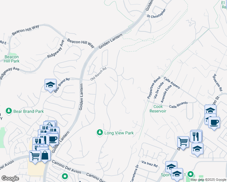 map of restaurants, bars, coffee shops, grocery stores, and more near 1 Searidge in Laguna Niguel