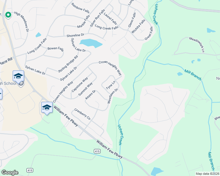 map of restaurants, bars, coffee shops, grocery stores, and more near 6012 Tyne Lane in Grovetown