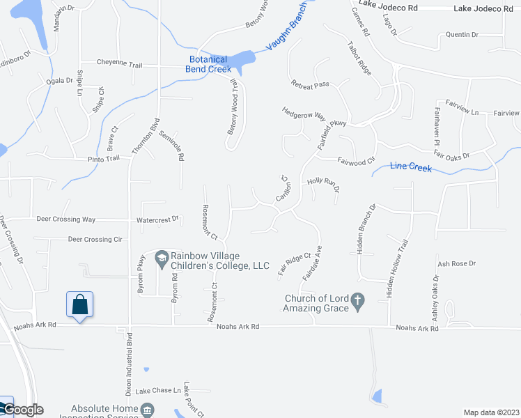 map of restaurants, bars, coffee shops, grocery stores, and more near 2071 Fairmont Run in Jonesboro