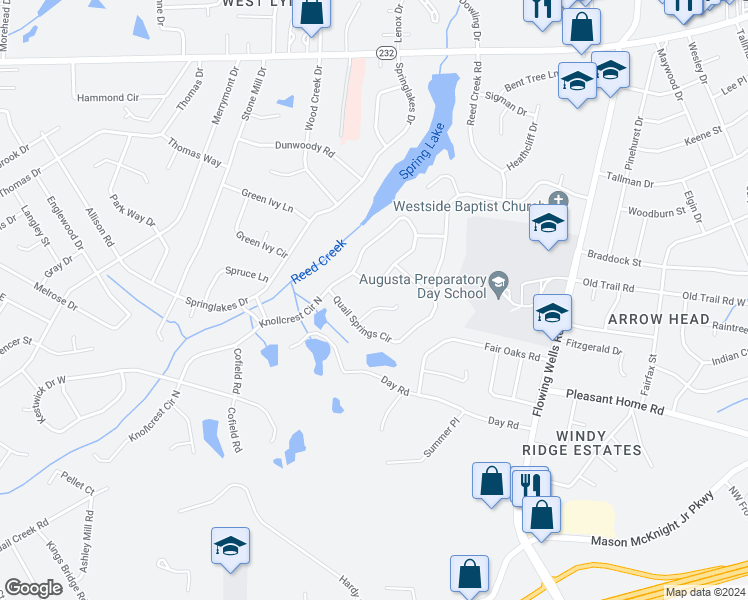 map of restaurants, bars, coffee shops, grocery stores, and more near 106 Redbud Lane in Martinez