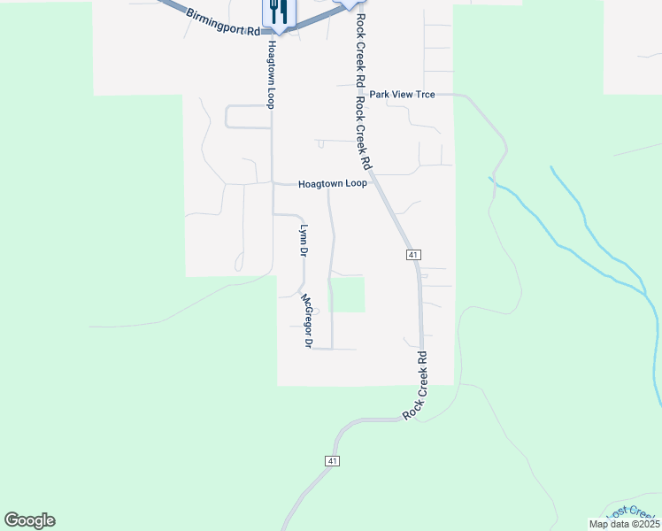 map of restaurants, bars, coffee shops, grocery stores, and more near McGregor Drive in Sylvan Springs