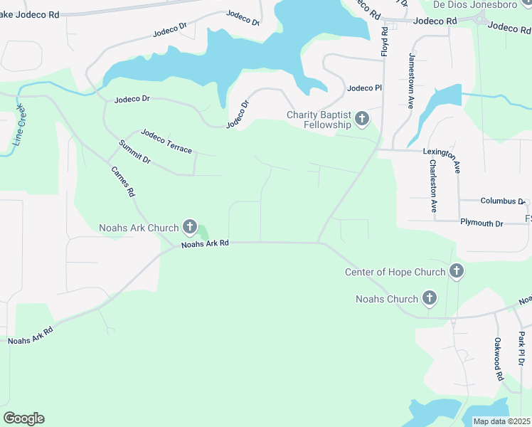 map of restaurants, bars, coffee shops, grocery stores, and more near 9348 Sweetbriar Trce in Jonesboro