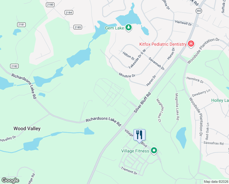 map of restaurants, bars, coffee shops, grocery stores, and more near 317 Pascalis in Aiken