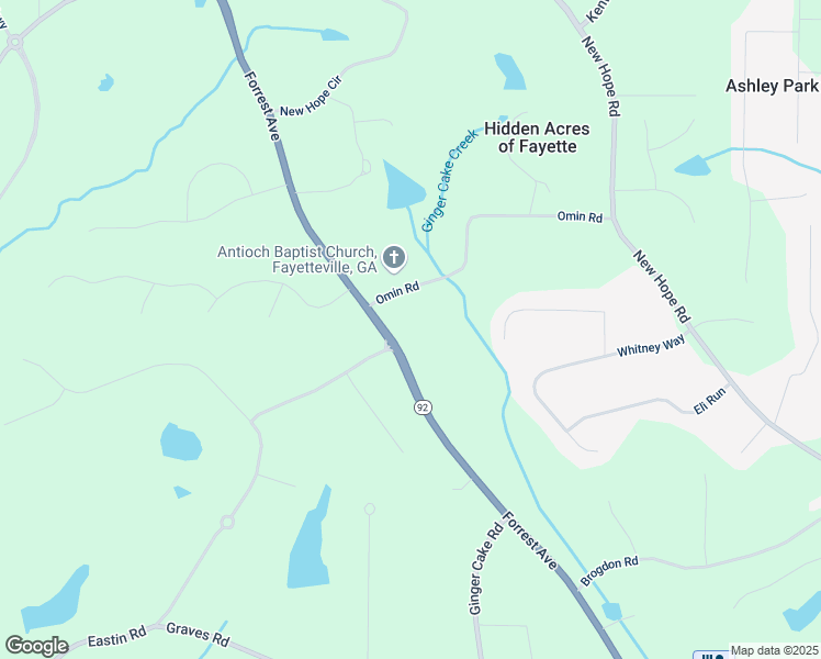 map of restaurants, bars, coffee shops, grocery stores, and more near 1061 Georgia 92 in Fayetteville