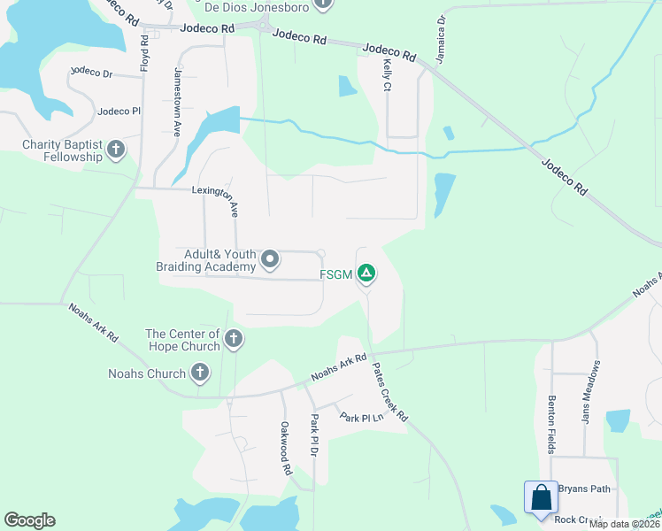 map of restaurants, bars, coffee shops, grocery stores, and more near 1037 Columbus Drive in Jonesboro